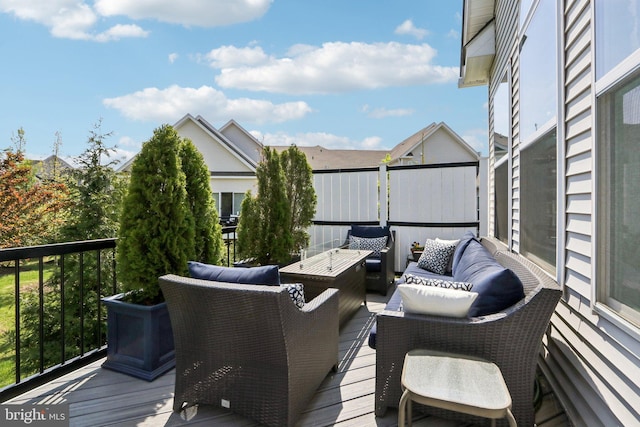 207 Reid Way, West Chester, PA 19382 - deck featuring an outdoor living space