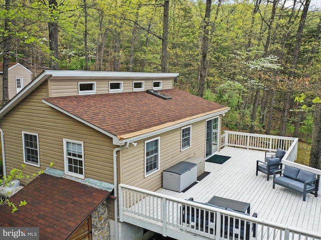 659 Settlers Valley Way, Lost River, WV 26810 - exterior space with a forest view and outdoor lounge area