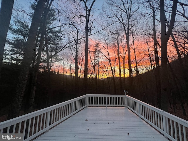 659 Settlers Valley Way, Lost River, WV 26810 - view of deck at dusk