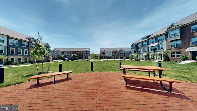 view of home's community with a yard and a residential view