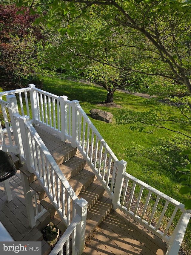 903 Lake Front Dr, Bowie, MD 20721 - wooden deck featuring a lawn