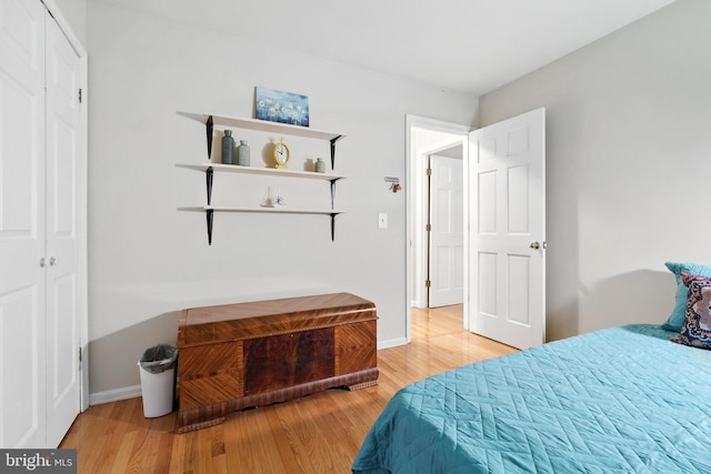 206 Barroll Dr, Chestertown, MD 21620 - bedroom with light wood-style floors and baseboards