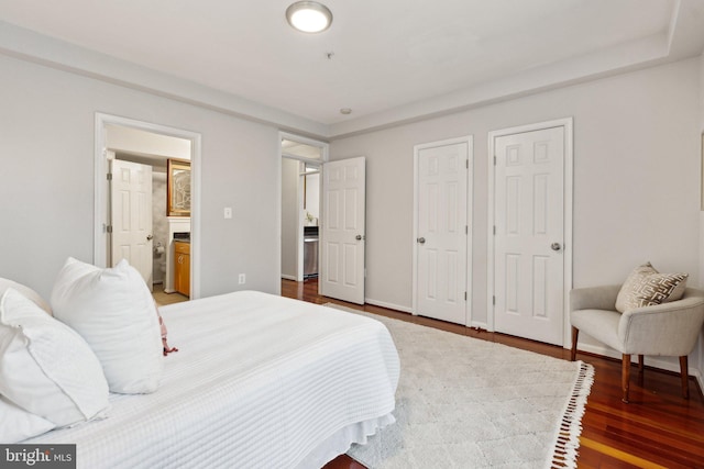 1617 Potomac Greens Dr Unit A, Alexandria, VA 22314 - bedroom featuring wood finished floors and ensuite bathroom