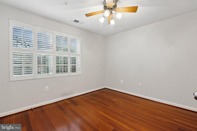 1617 Potomac Greens Dr Unit A, Alexandria, VA 22314 - empty room featuring baseboards, wood finished floors, and ceiling fan