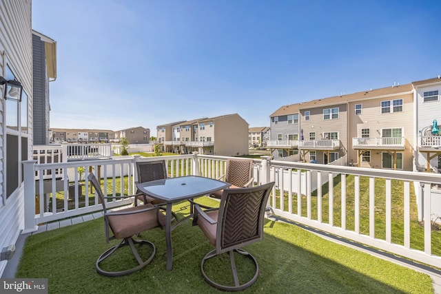 balcony with a residential view