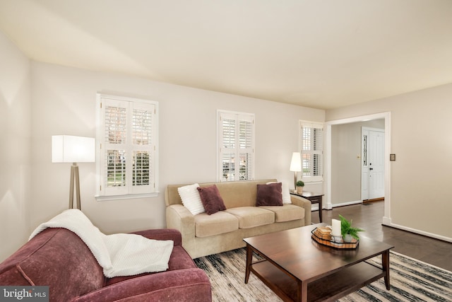 5580 Ann Peake Dr, Fairfax, VA 22032 - living room with wood finished floors