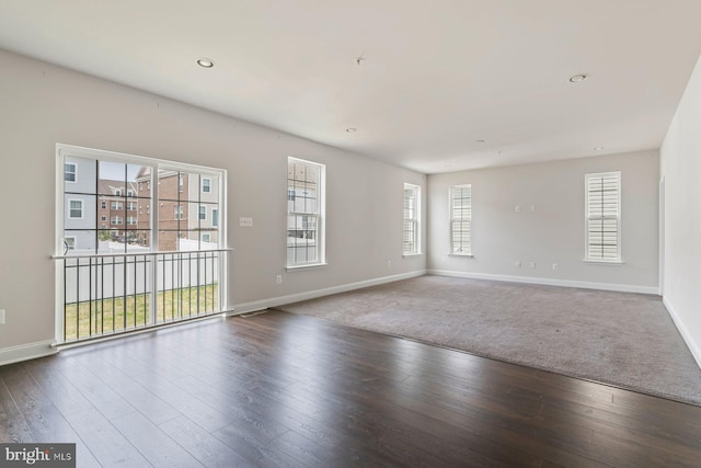 4507 Shakespeare Cir, White Plains, MD 20695 - spare room with baseboards, recessed lighting, and wood finished floors