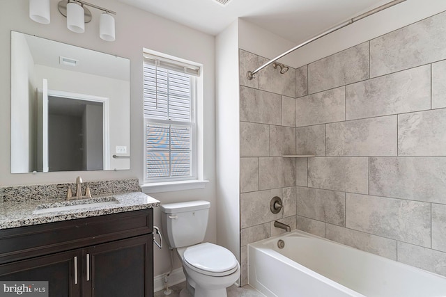 4507 Shakespeare Cir, White Plains, MD 20695 - full bathroom featuring vanity, baseboards, shower / bathtub combination, and toilet
