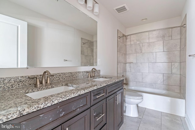 4507 Shakespeare Cir, White Plains, MD 20695 - full bathroom with toilet, visible vents, bathing tub / shower combination, and a sink