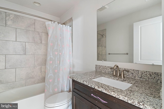 4507 Shakespeare Cir, White Plains, MD 20695 - full bath with vanity, shower / bath combo with shower curtain, and toilet