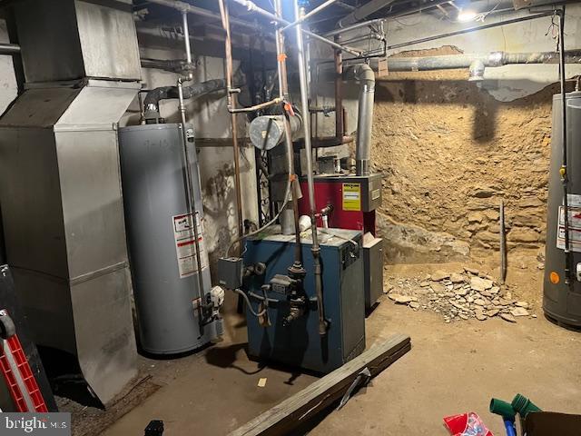 4900 N 11th St, Philadelphia, PA 19141 - utilities with a heating unit, heating unit, and water heater