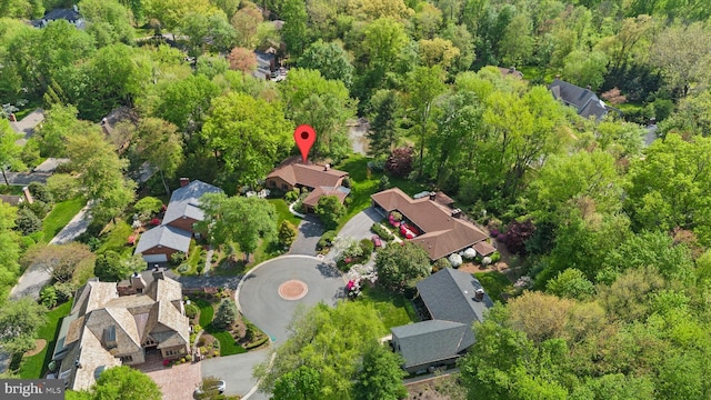 bird's eye view featuring a residential view