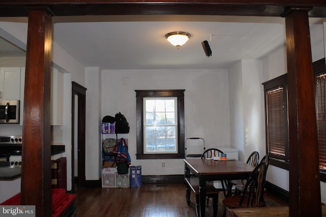 408 Prince George St, Cumberland, MD 21502 - dining space featuring hardwood / wood-style flooring and baseboards