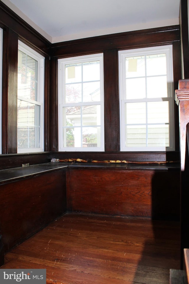 408 Prince George St, Cumberland, MD 21502 - kitchen with dark countertops and dark wood-style flooring