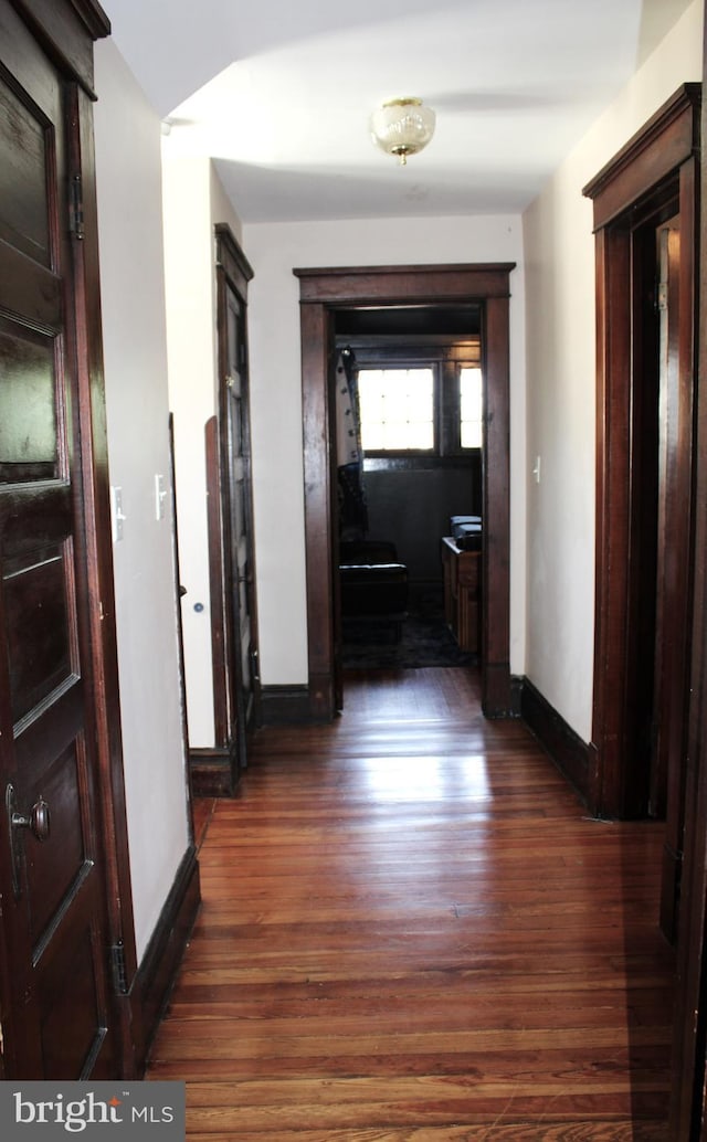 408 Prince George St, Cumberland, MD 21502 - hall with dark wood-type flooring and baseboards