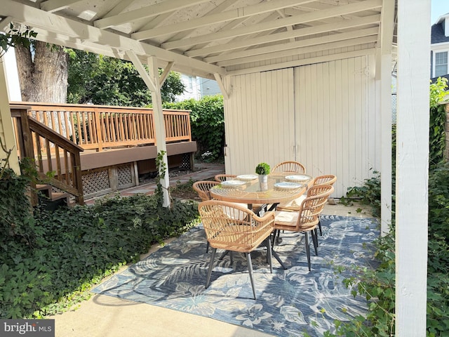 19 W Wyatt Ave, Alexandria, VA 22301 - view of patio / terrace with a deck and outdoor dining space