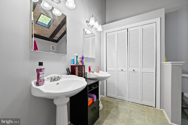 2436 Warm Springs Rd, Shenandoah Junction, WV 25442 - bathroom with toilet, a closet, and a sink