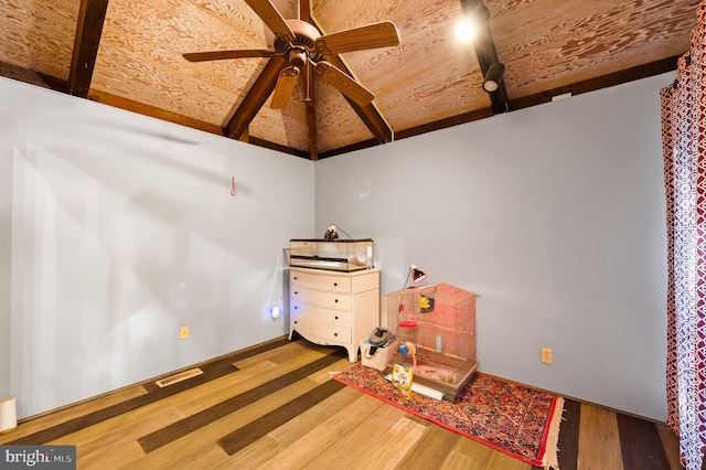 2436 Warm Springs Rd, Shenandoah Junction, WV 25442 - bedroom featuring beamed ceiling and wood finished floors