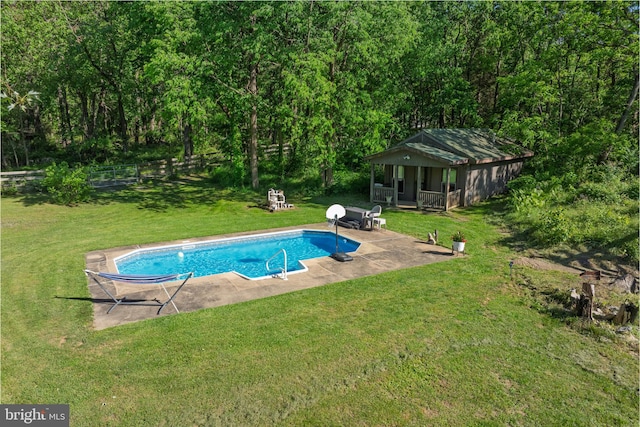 2436 Warm Springs Rd, Shenandoah Junction, WV 25442 - outdoor pool featuring a patio area and a gazebo