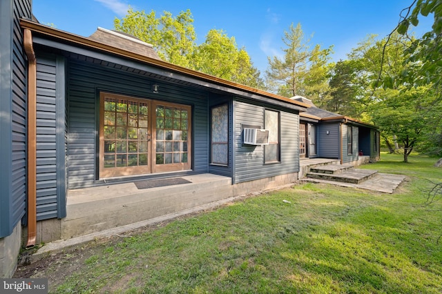 2436 Warm Springs Rd, Shenandoah Junction, WV 25442 - rear view of house featuring a yard and a chimney