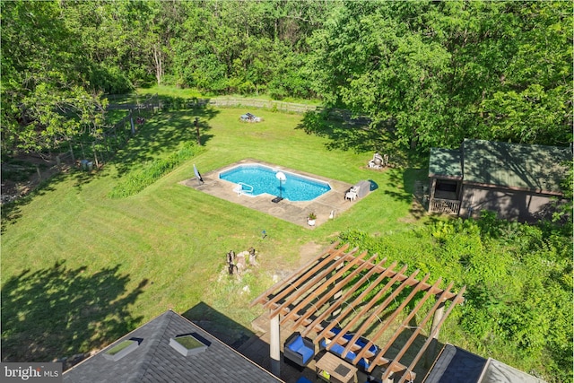 2436 Warm Springs Rd, Shenandoah Junction, WV 25442 - aerial view of a pool
