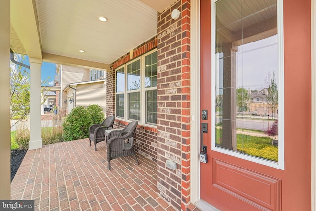 exterior space with covered porch
