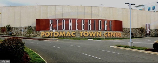 view of community sign