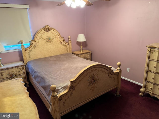 9881 Clark St, Philadelphia, PA 19115 - bedroom with baseboards, a ceiling fan, and carpet