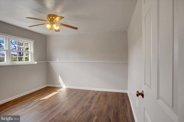 2284 Pine Rd, Newville, PA 17241 - empty room featuring baseboards, a ceiling fan, and wood finished floors