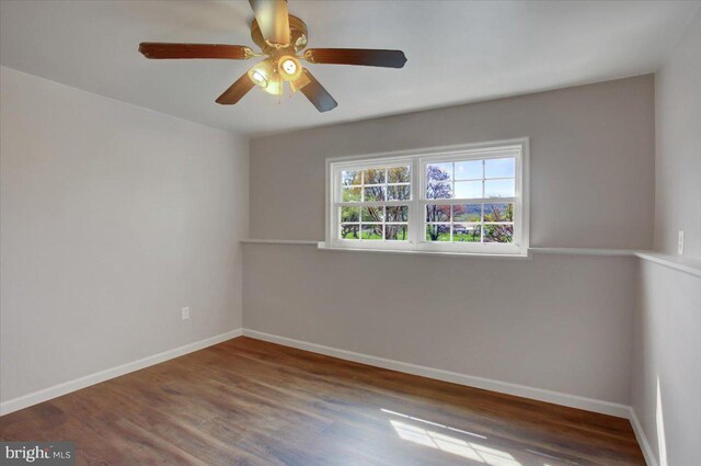 2284 Pine Rd, Newville, PA 17241 - unfurnished room with ceiling fan, baseboards, and wood finished floors