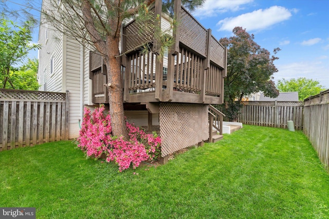 6780 Hollow Glen Ct, Gainesville, VA 20155 - view of yard featuring a wooden deck