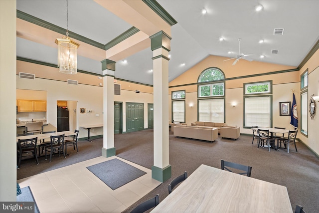6780 Hollow Glen Ct, Gainesville, VA 20155 - lobby with high vaulted ceiling and recessed lighting