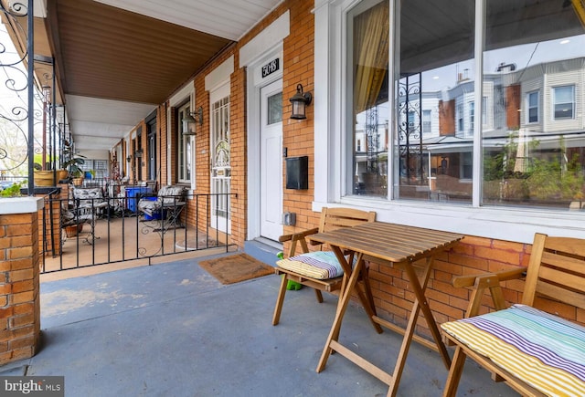 view of patio / terrace with a porch