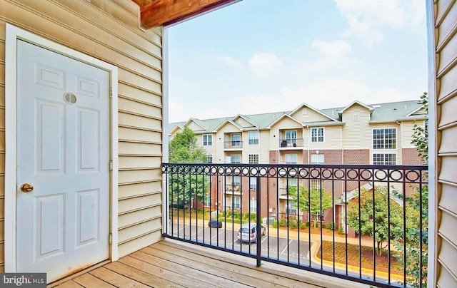 balcony featuring a residential view