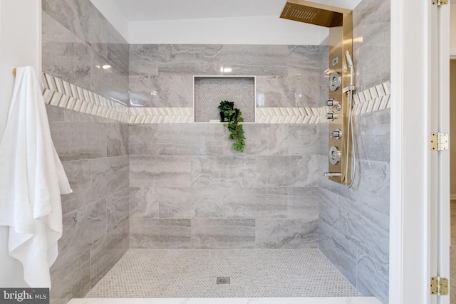 full bathroom with a tile shower