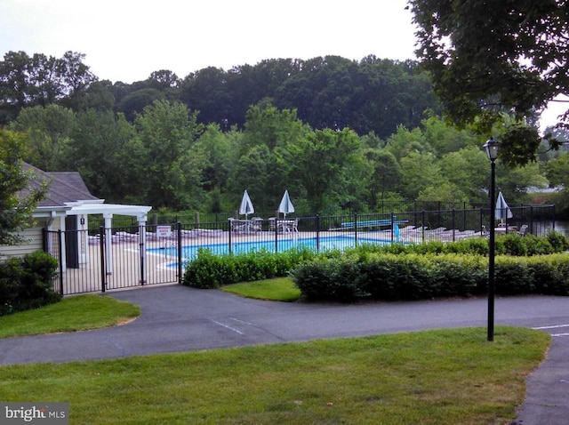 7743 Inversham Dr Unit 197, Falls Church, VA 22042 - view of community featuring a swimming pool and a forest view