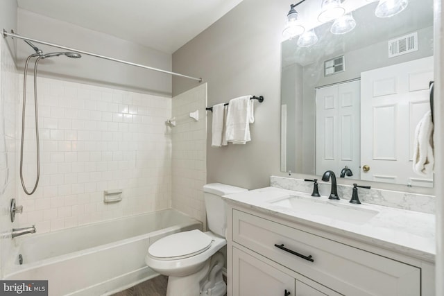 7743 Inversham Dr Unit 197, Falls Church, VA 22042 - bathroom with shower / tub combination, vanity, and wood finished floors