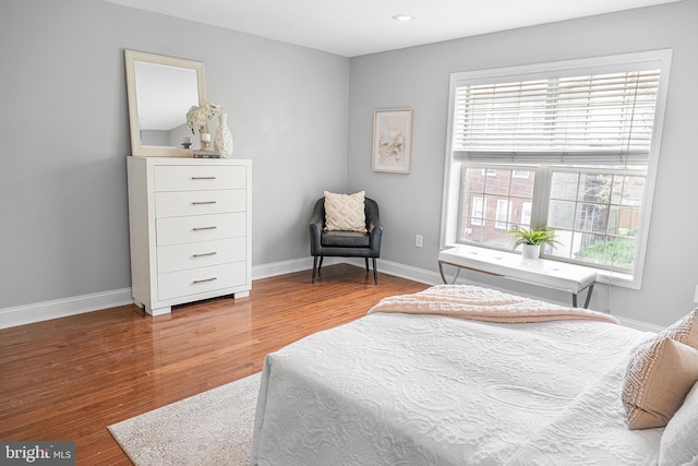 2738 Tilton St, Philadelphia, PA 19134 - bedroom with baseboards, recessed lighting, wood finished floors, and multiple windows