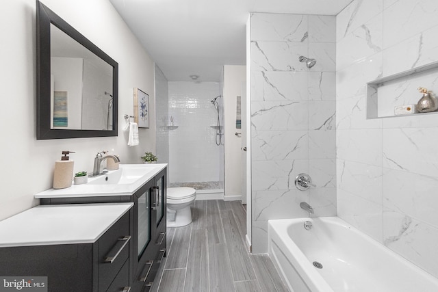 2738 Tilton St, Philadelphia, PA 19134 - bathroom featuring vanity, toilet, and wood finished floors