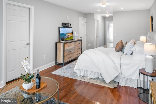 2738 Tilton St, Philadelphia, PA 19134 - bedroom featuring baseboards, recessed lighting, and wood finished floors