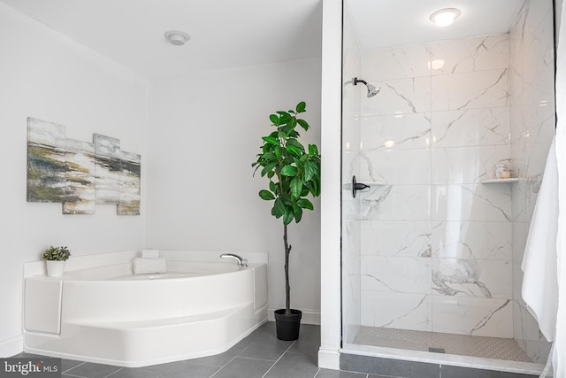 2738 Tilton St, Philadelphia, PA 19134 - full bathroom featuring tile patterned flooring, baseboards, a bath, and tiled shower
