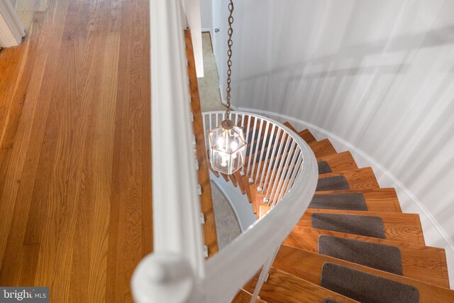 stairs featuring baseboards