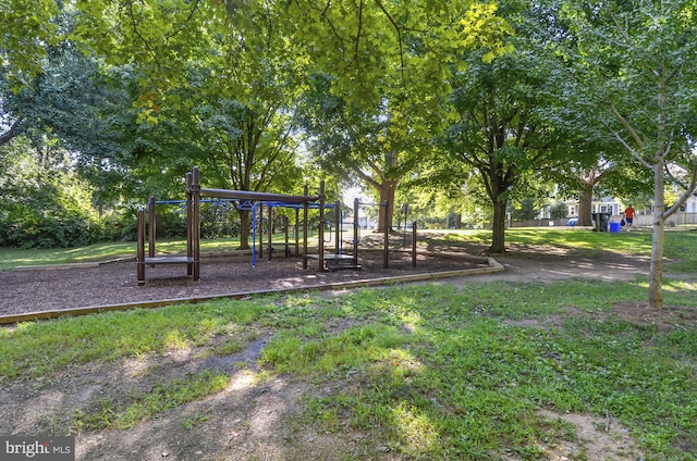 view of community jungle gym