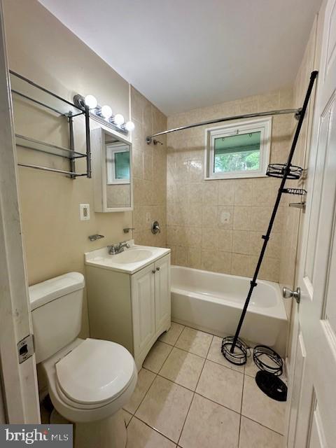 2407 Matthew Henson, Landover, MD 20785 - full bathroom with tile patterned floors, toilet, bathing tub / shower combination, and vanity