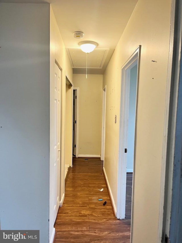 2407 Matthew Henson, Landover, MD 20785 - corridor featuring attic access, baseboards, and wood finished floors