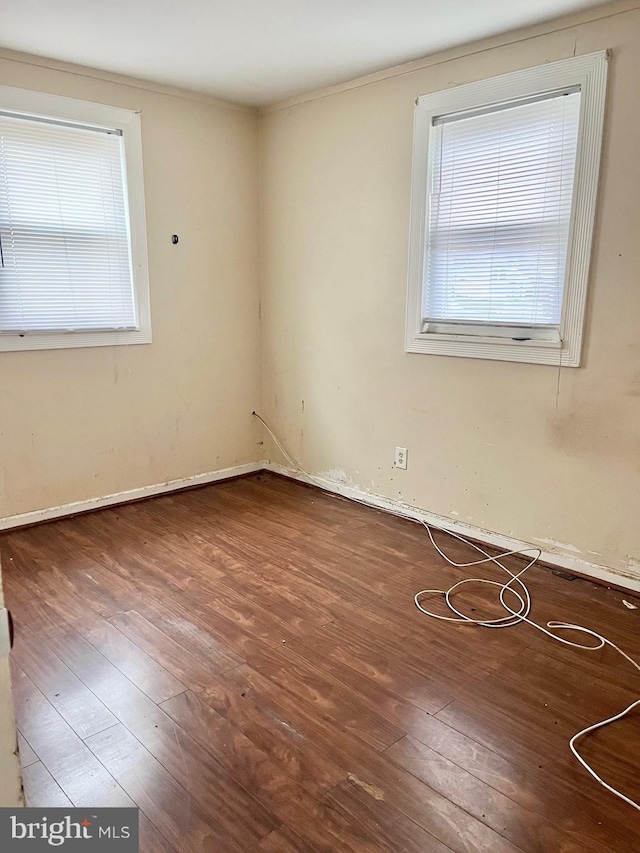 2407 Matthew Henson, Landover, MD 20785 - spare room featuring ornamental molding, baseboards, and hardwood / wood-style floors