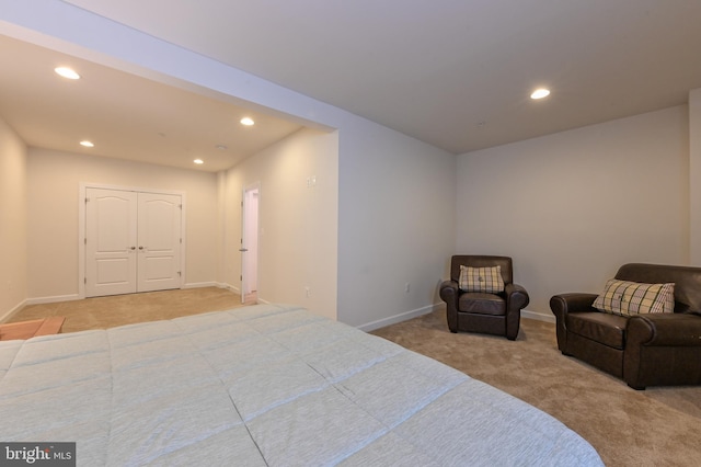 3419 Pocahontas Dr, Edgewater, MD 21037 - bedroom with baseboards, carpet floors, and recessed lighting
