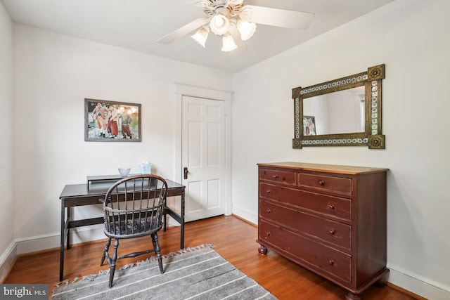 3213 Jocelyn St NW, Washington, DC 20015 - office space featuring ceiling fan and wood finished floors