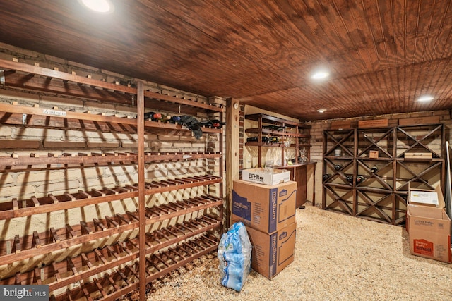3213 Jocelyn St NW, Washington, DC 20015 - wine cellar with wood ceiling and recessed lighting