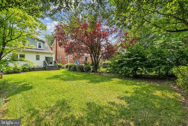 3213 Jocelyn St NW, Washington, DC 20015 - view of grassy yard featuring entry steps